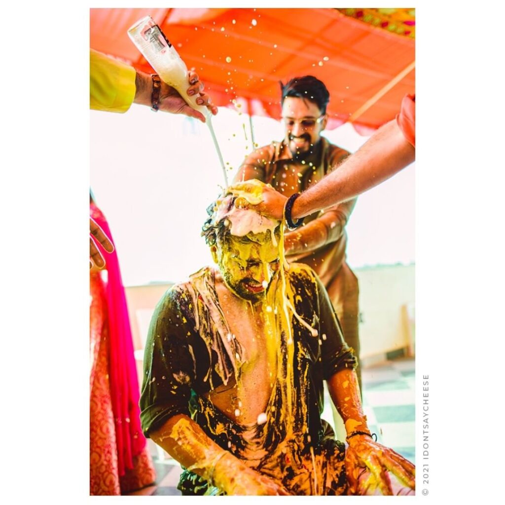 Haldi Ceremony Pose