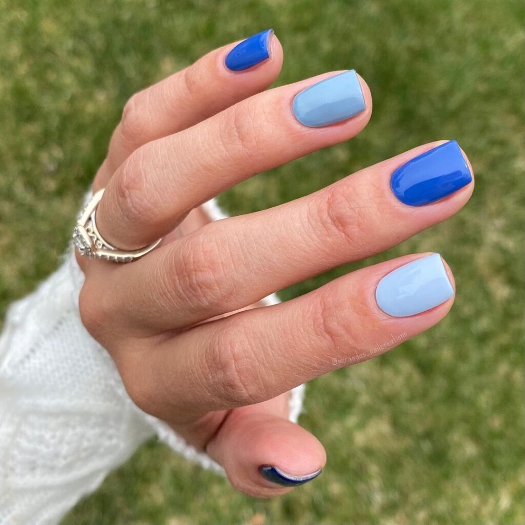 Blue Summer Nails