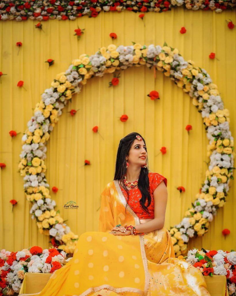 Haldi Ceremony Pose