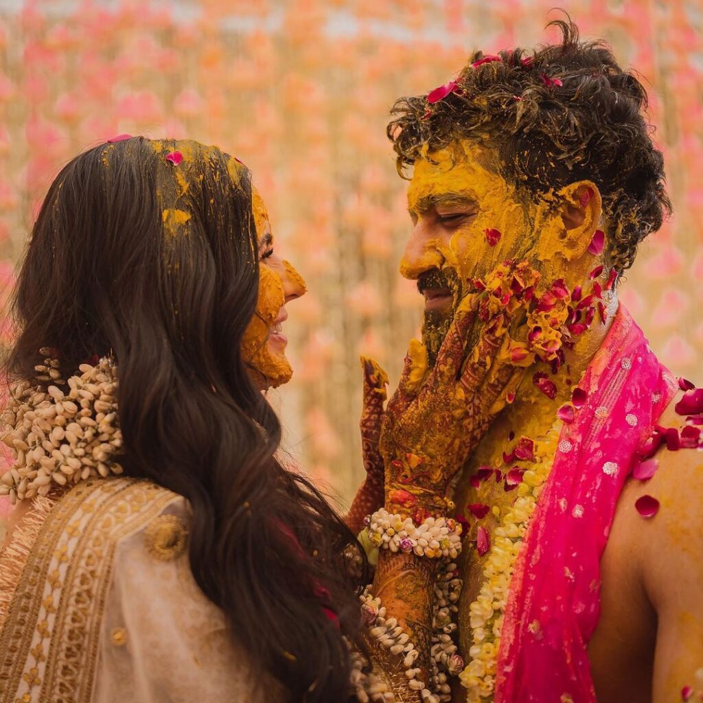 Haldi Ceremony Pose