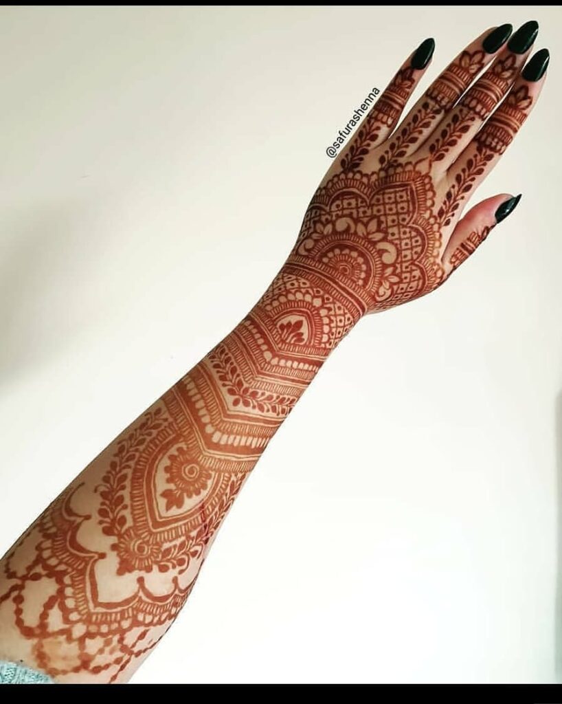Back Hand Bridal Mehndi Design