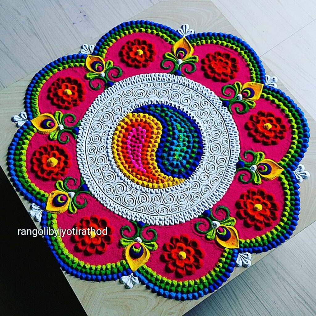 Rangoli Designs White