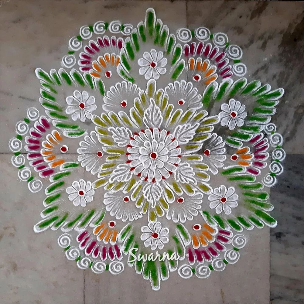 Rangoli Designs White