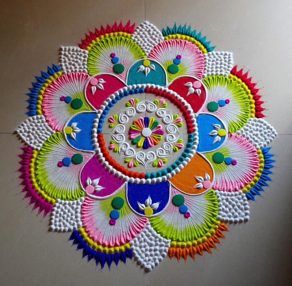 Rangoli Designs White