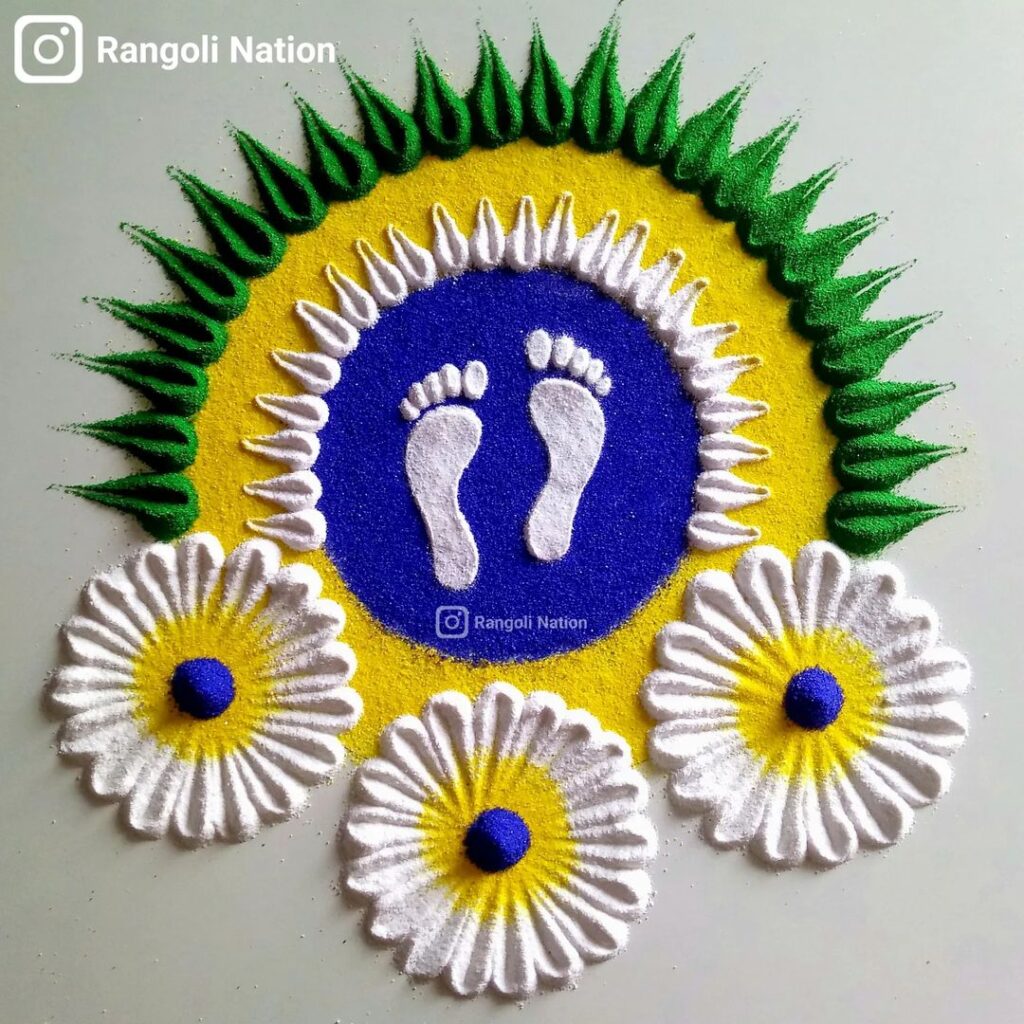 Beautiful Rangoli Designs With Flowers