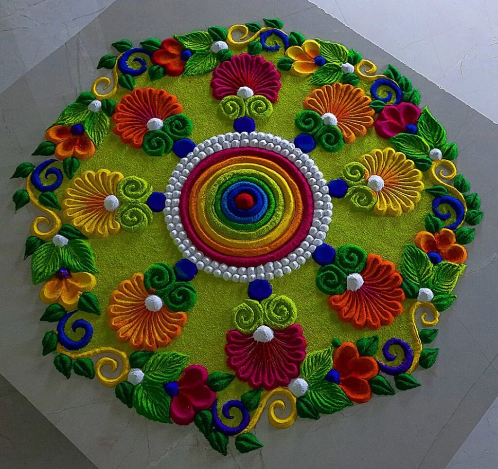 Flower Rangoli Designs