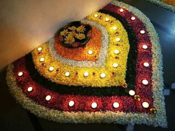 Flower Rangoli Simple