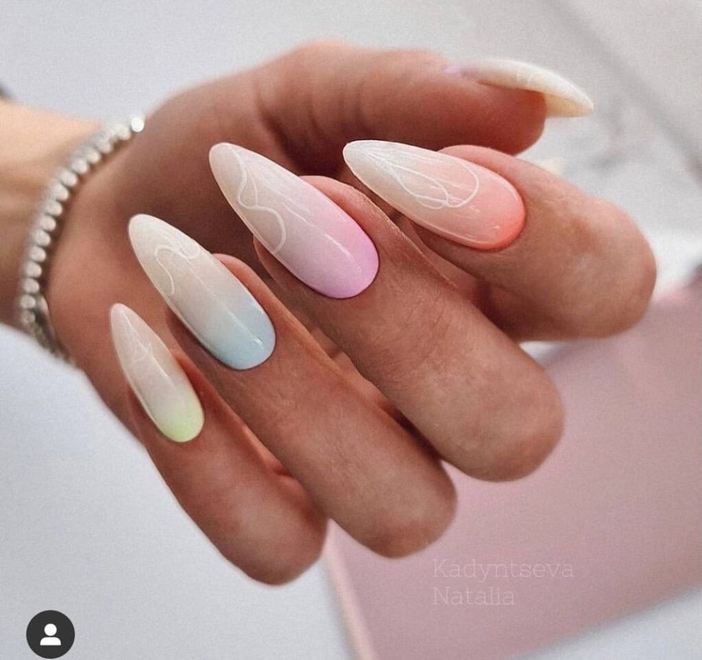 Ombre Spring Nails