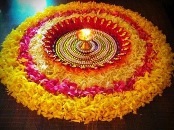 Real Flower Rangoli