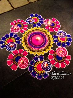 Flower Rangoli Designs