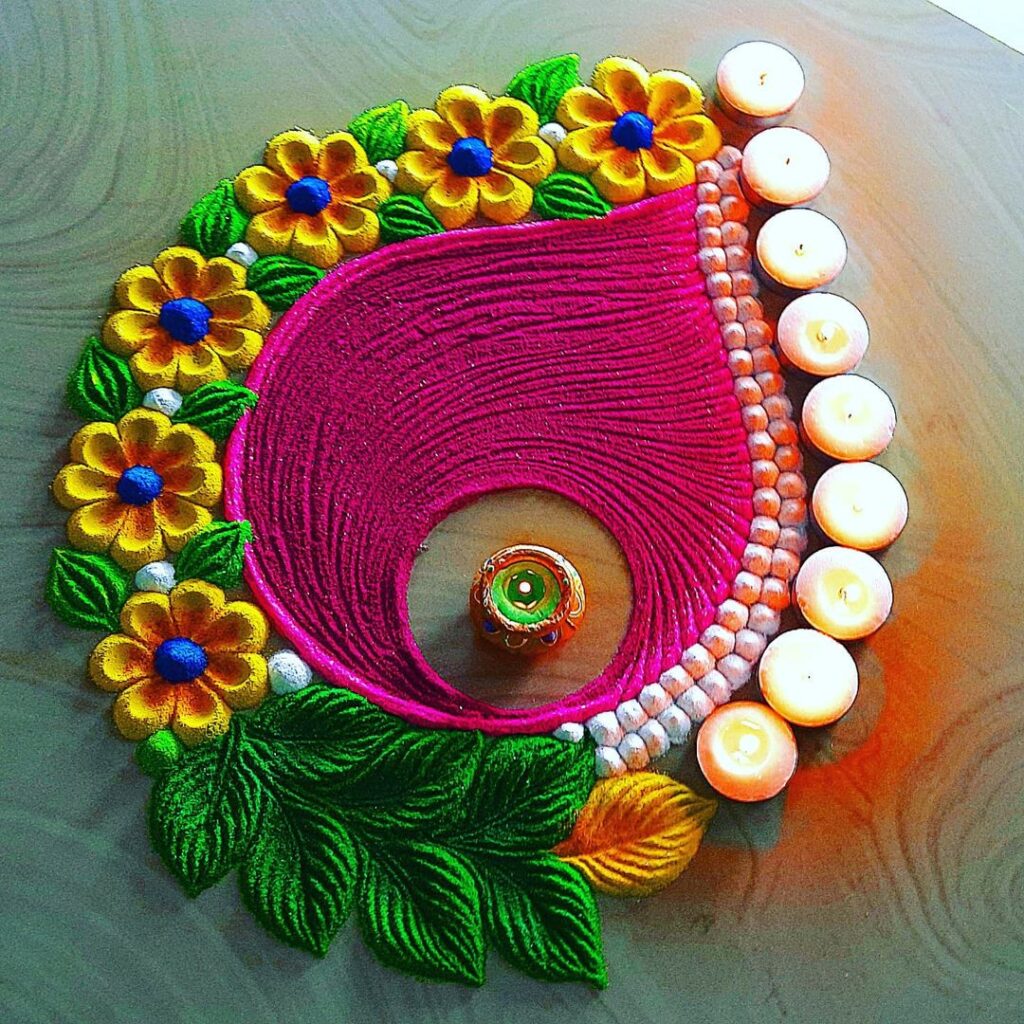 Peacock Rangoli Designs