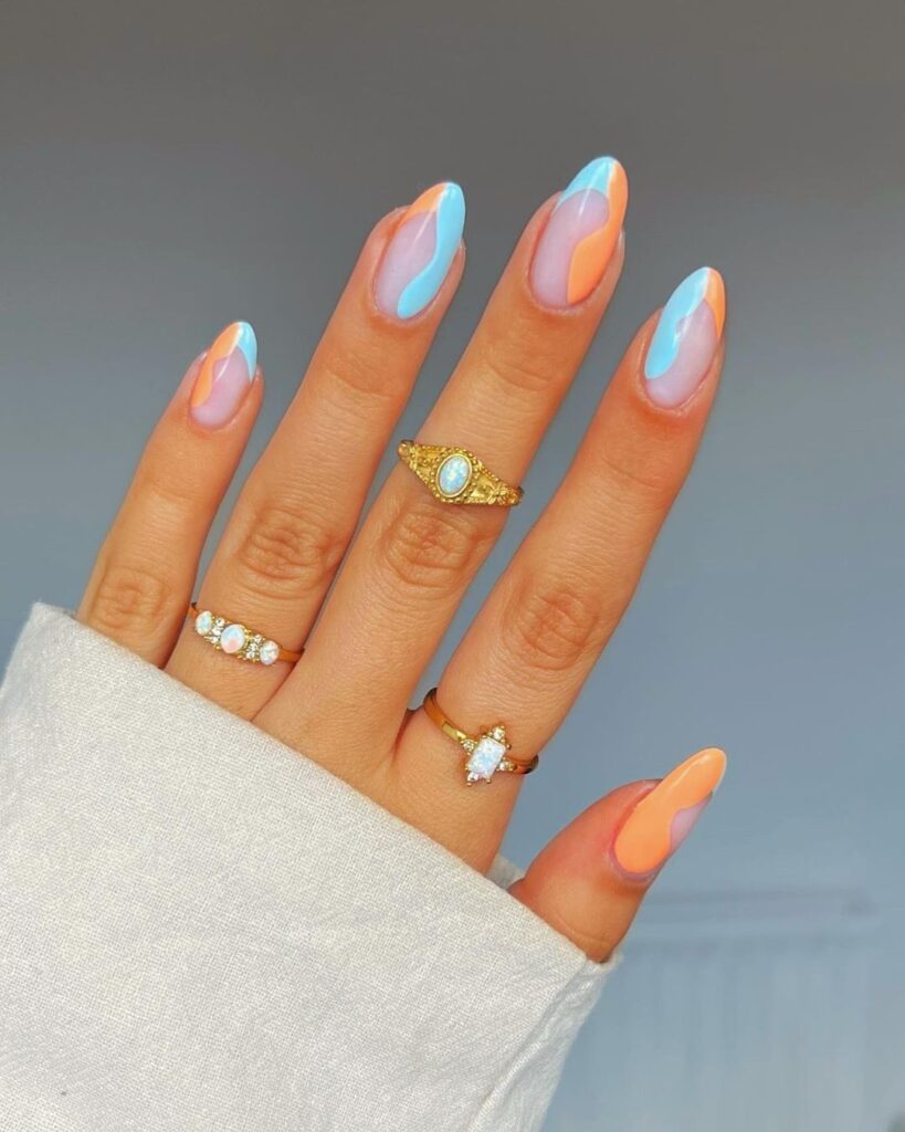 French Tip Spring Nail Designs