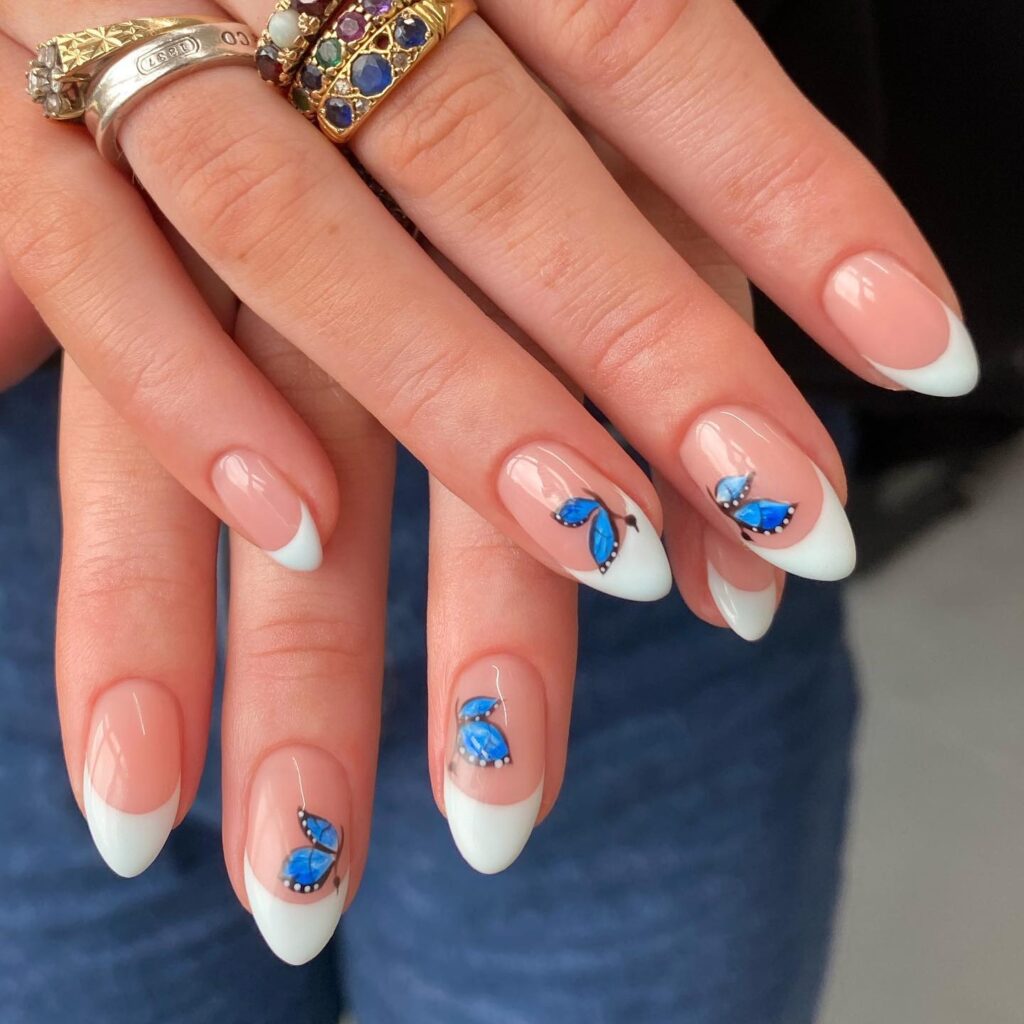 French Tip Spring Nail Designs