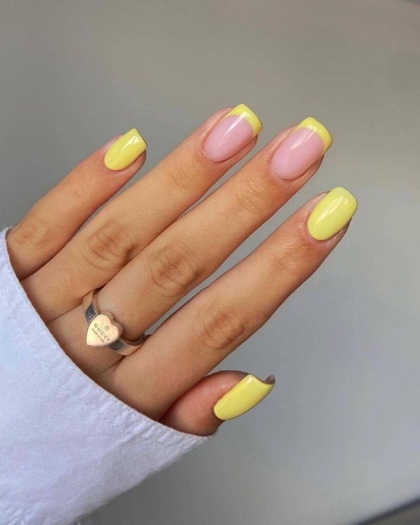 Yellow Spring Nails