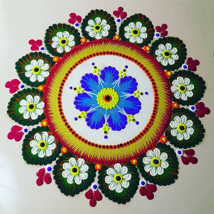 Rangoli Designs White