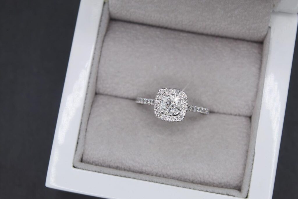 Halo Diamond Engagement Ring