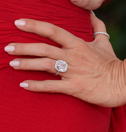 Dainty Halo Engagement Ring Sofia Vergara
