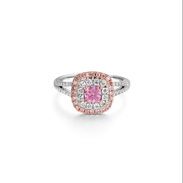 Pink Split Shank Ring