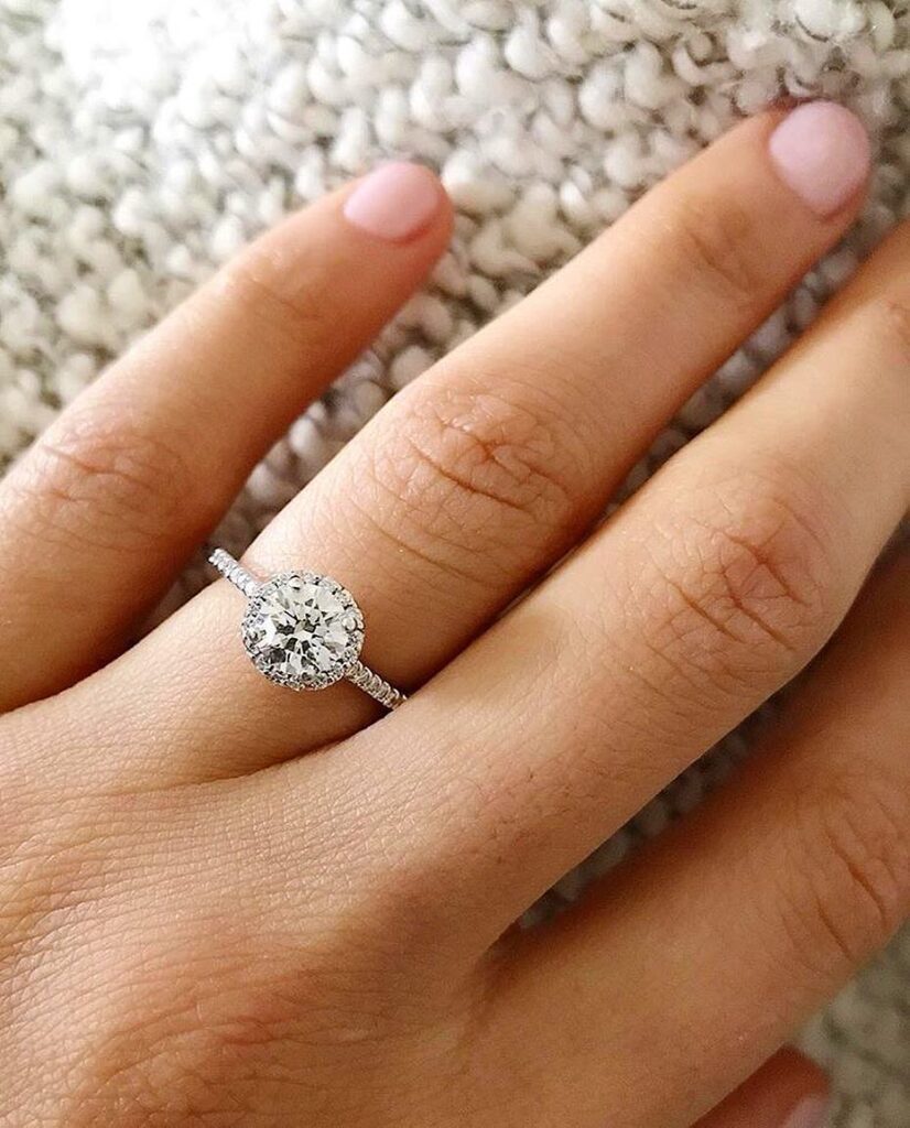 Round Halo Engagement Ring