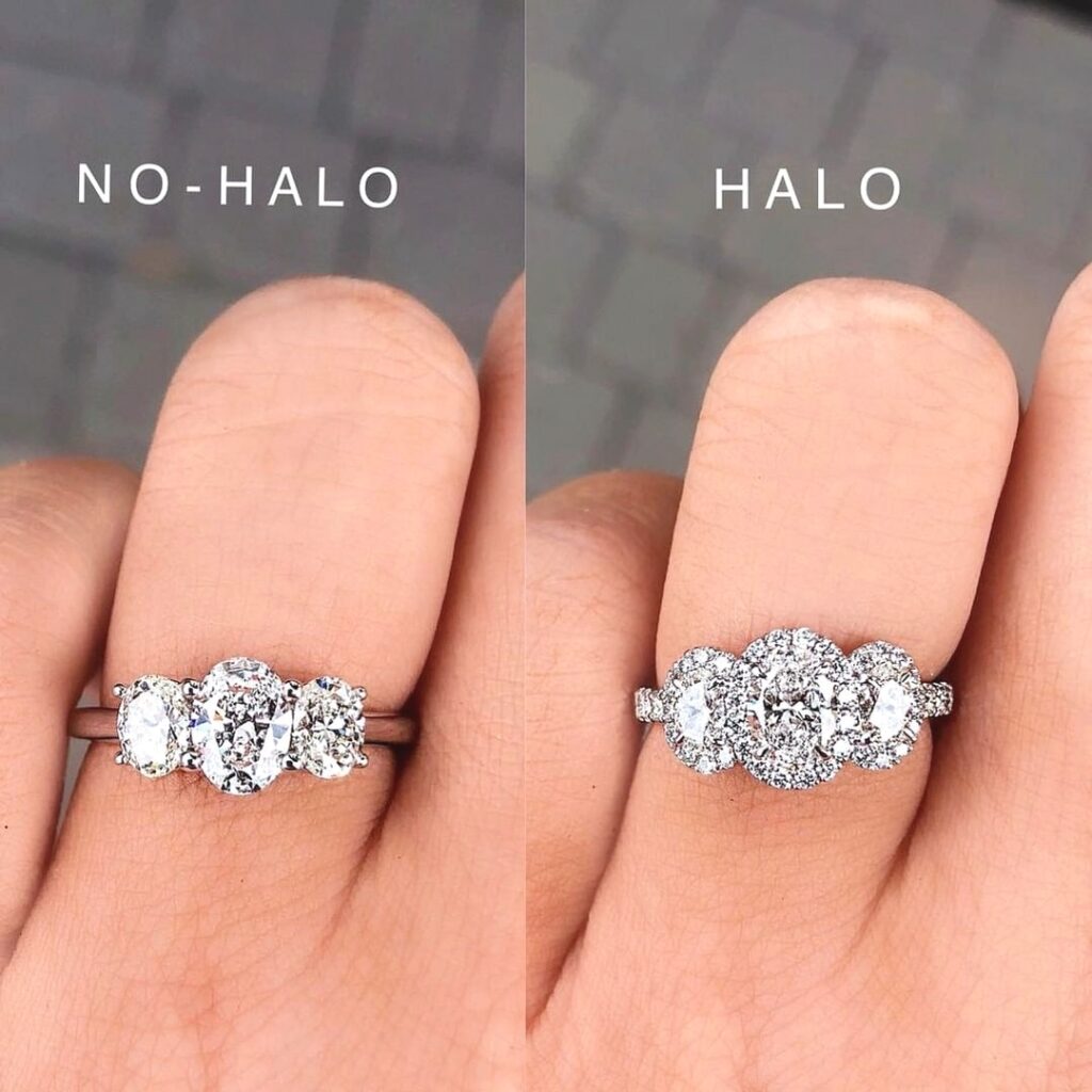 Double Halo Engagement Ring