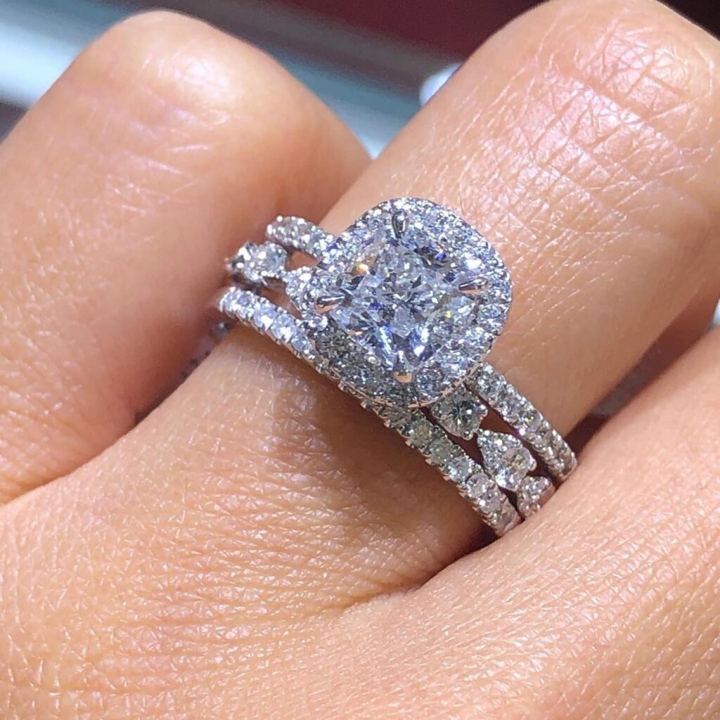Halo Engagement Ring Sets