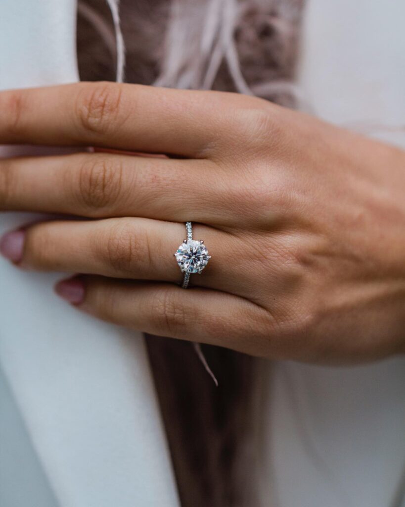 Hidden Halo Engagement Ring