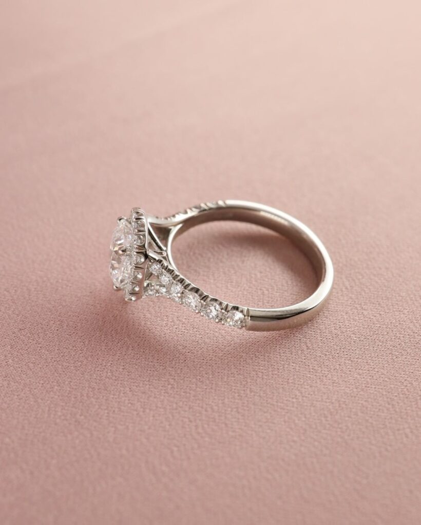 Hidden Halo Engagement Ring