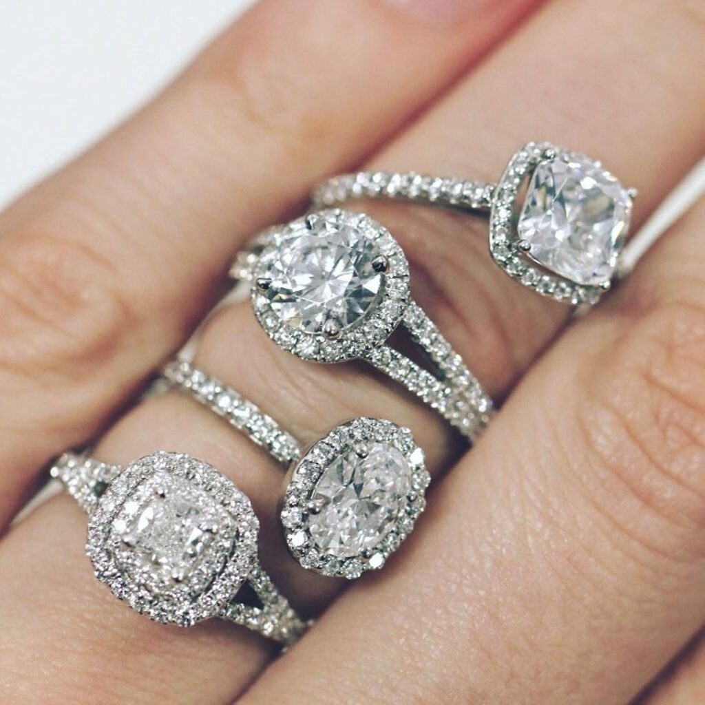 Hidden Halo Diamond Ring