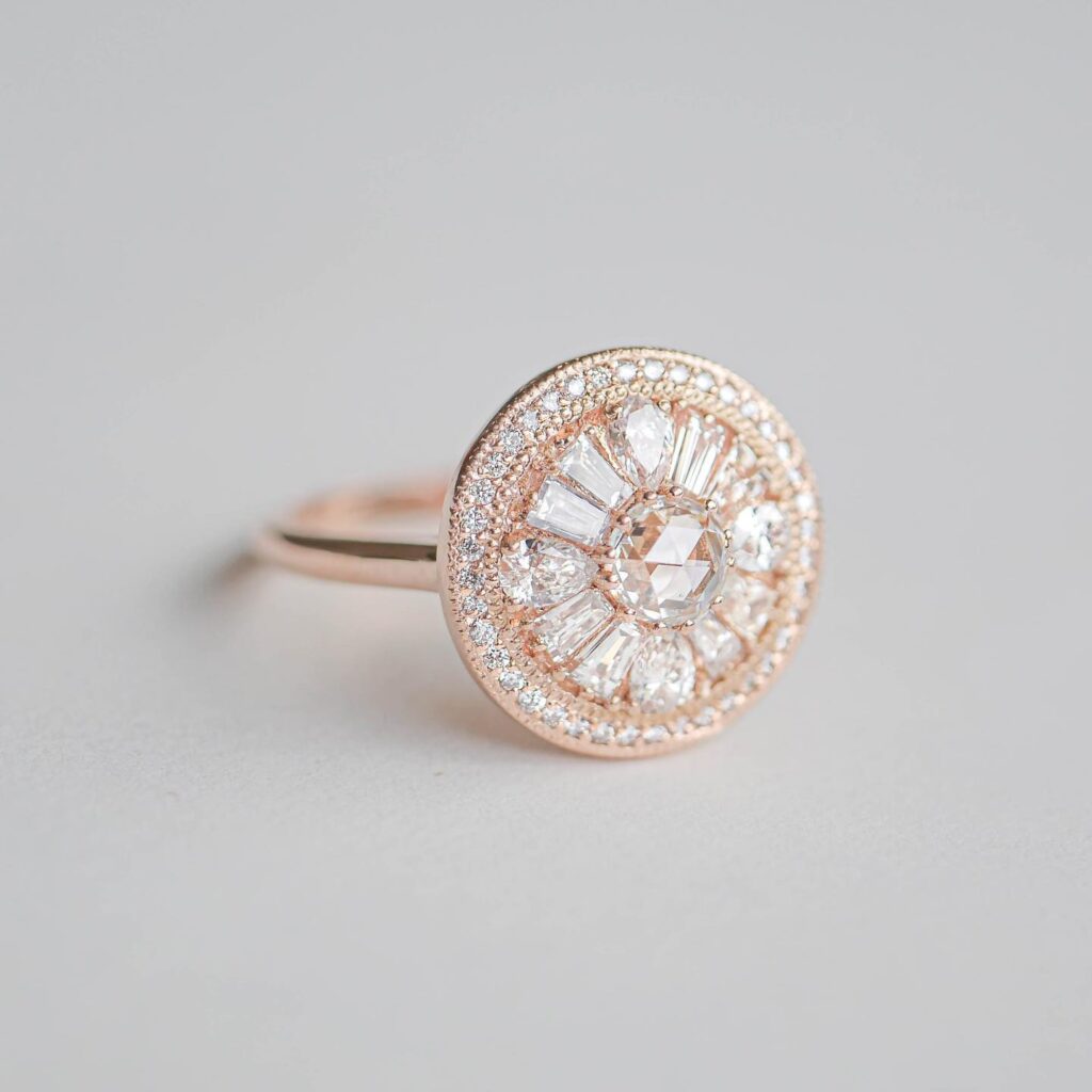 Halo Ring Rose Gold