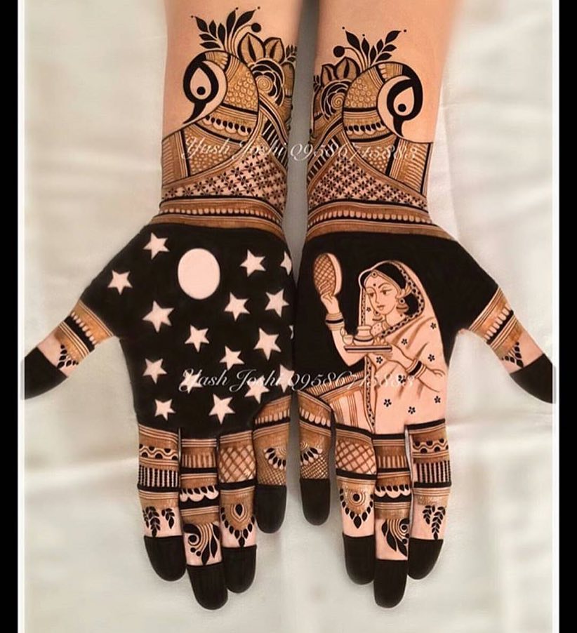 Modern Karva Chauth Mehndi Designs