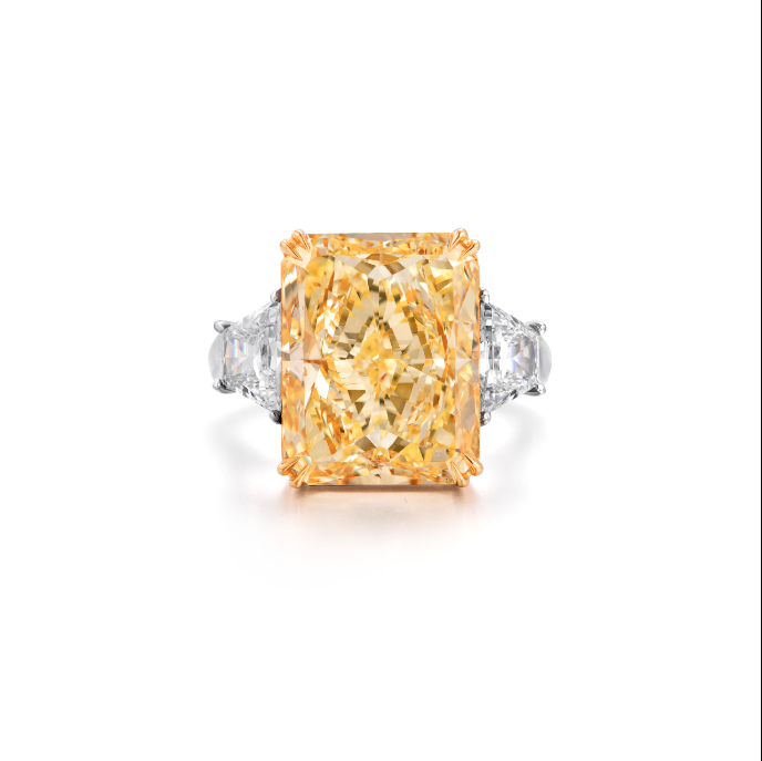 Yellow Diamond Engagement Rings Emerald Cut