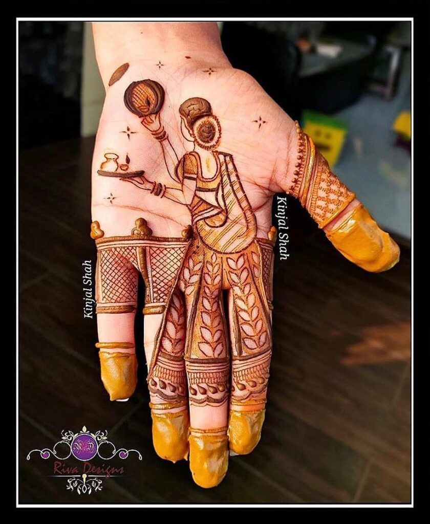 Bridal Karwa Chauth Mehndi Designs