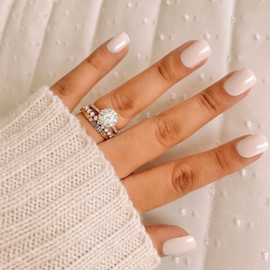 Classy Engagement Nails