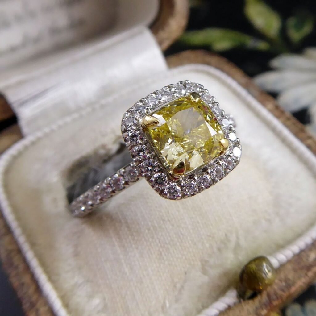 Canary Yellow Diamond Engagement Ring