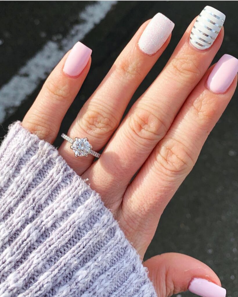 Engagement Photo Nails