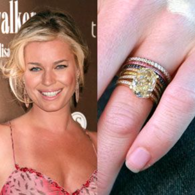 Celebrity Yellow Diamond Engagement Ring Rebecca Romjin