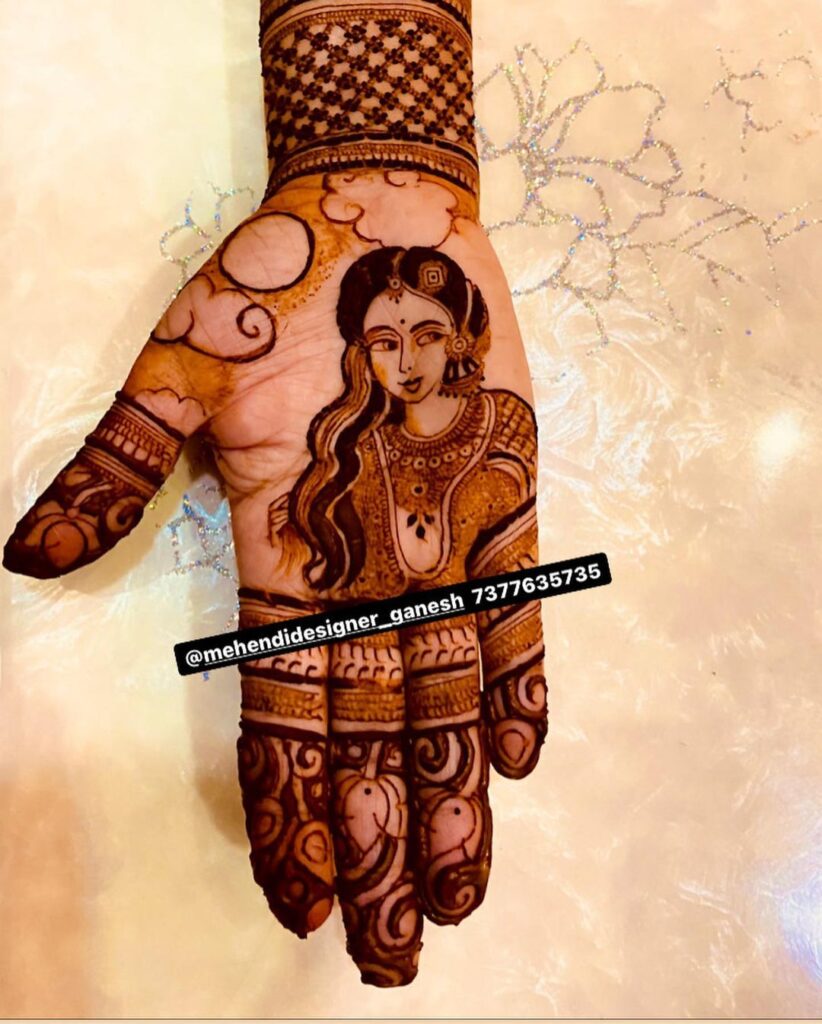 Bridal Karwa Chauth Mehndi Designs