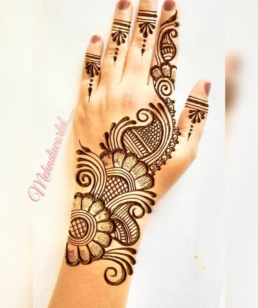 Simple Karva Chauth Mehndi