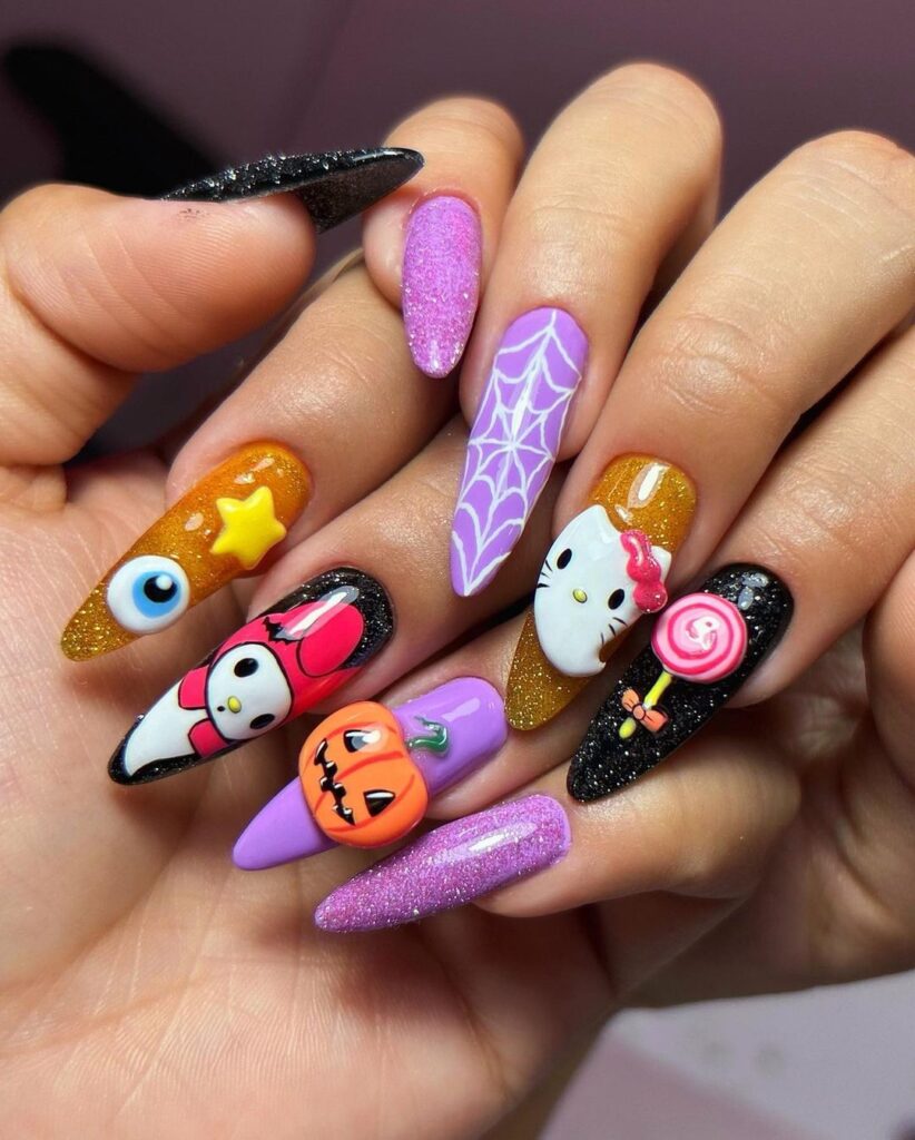 Halloween Nail Designs For Acrylic Nails