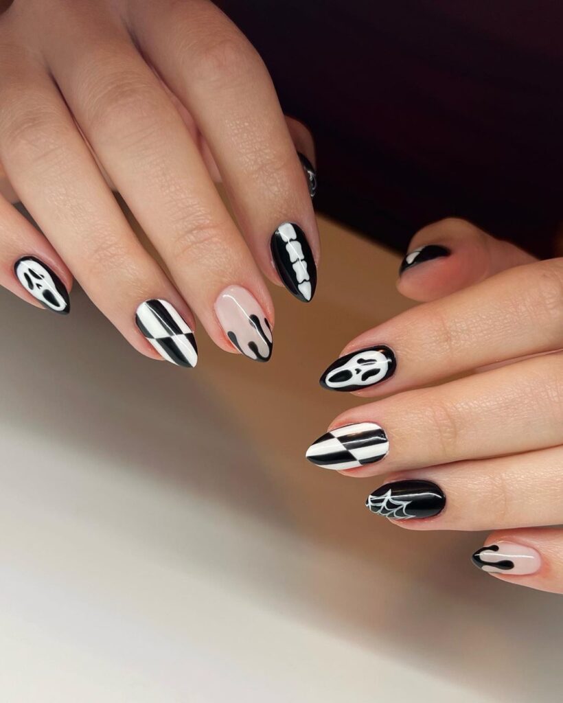 Short Acrylic Halloween Nails