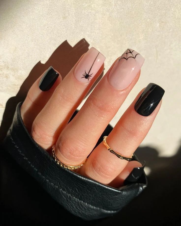 Halloween Acrylic Nails Coffin