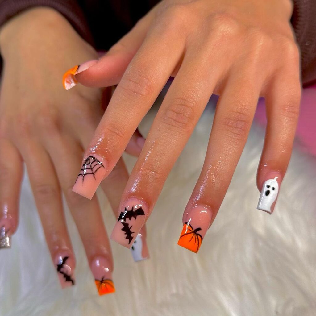 Short Acrylic Halloween Nails