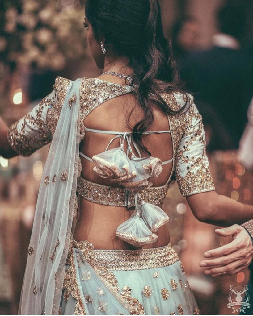 20 net blouse designs to wear with sarees or lehengas on your big day! |  Bridal Wear | Wedding Blog