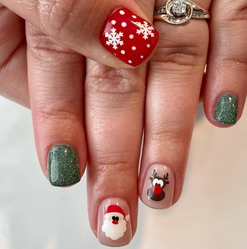 Simple Holiday Nails