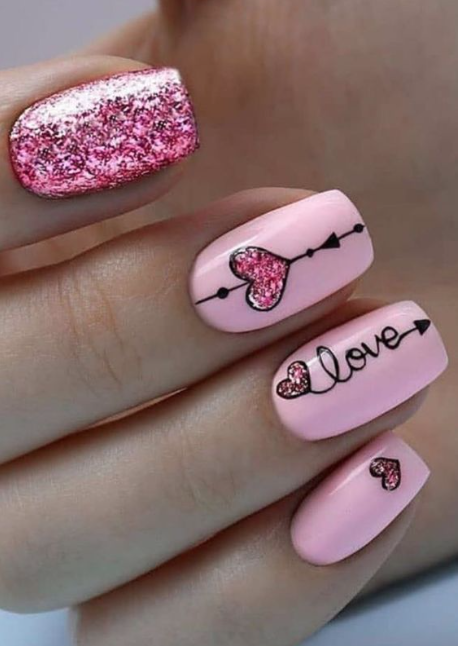 Valentine's Day Nails Pinterest