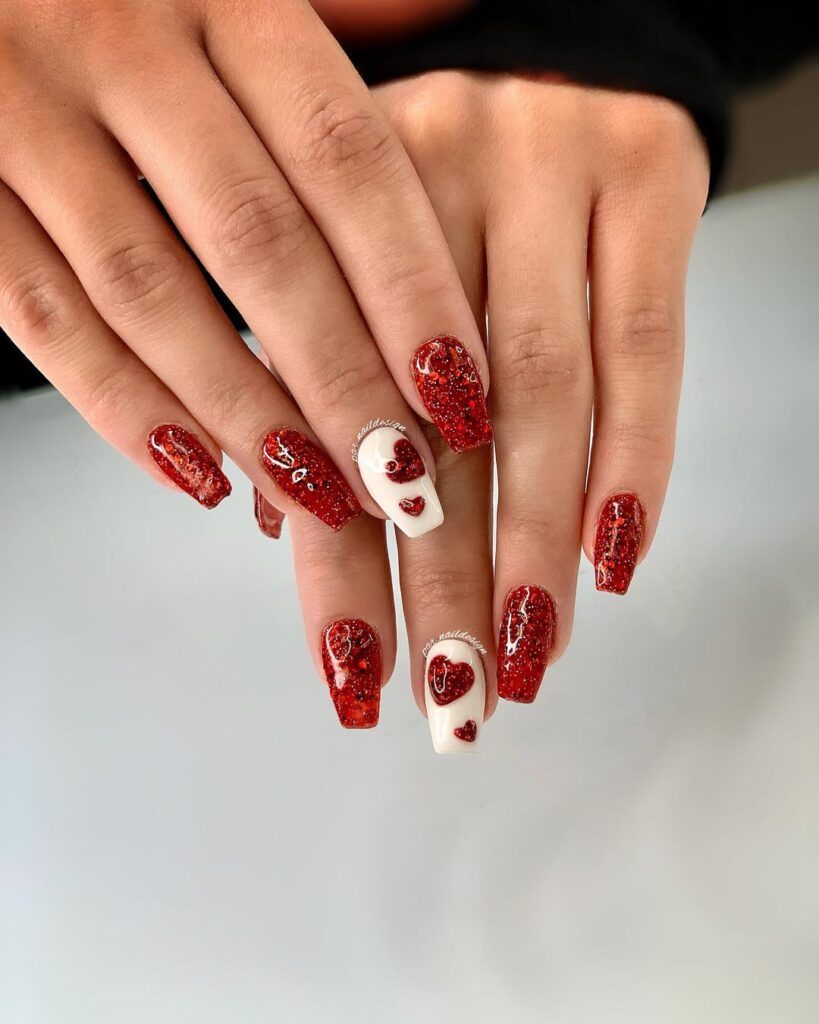  Valentine's Day Acrylic Nails