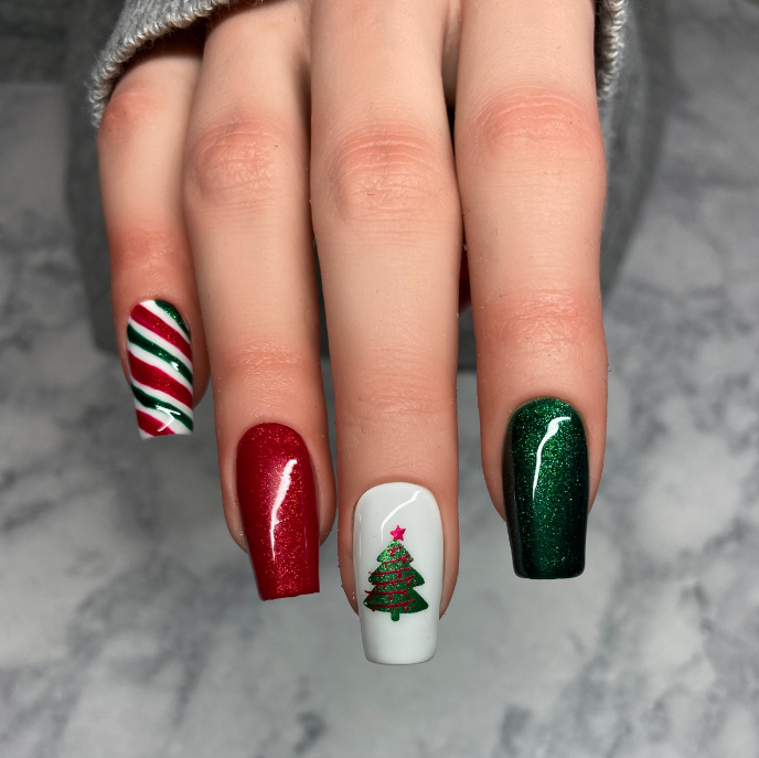 Christmas Nails Coffin