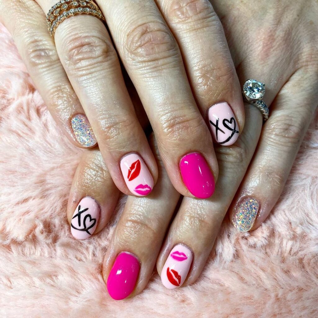 Acrylic Valentine's Day Nails