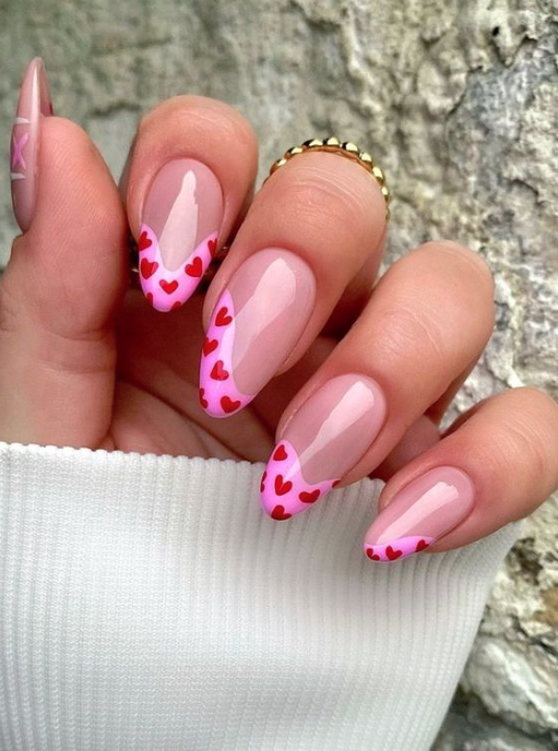 Valentine's Day Nails Short