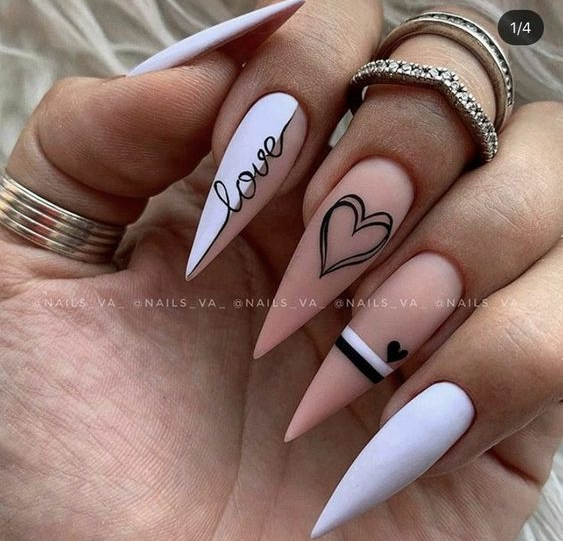 Valentine's Day Nails Simple